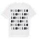 White t-shirt med Hibo ordlek t-shirt