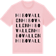 Pink Cotton t-shirt med Hibovallen ordlek t-shirt
