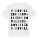 White t-shirt med Hibovallen ordlek t-shirt