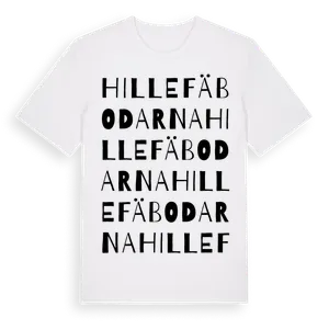 Hillefäbodarna ordlek t-shirt – ekologisk bomull t-shirt från Pinshirt