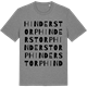 Mid Heather Gray t-shirt med Hinderstorp ordlek t-shirt