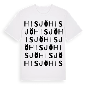 Hisjö ordlek t-shirt – ekologisk bomull t-shirt från Pinshirt