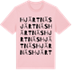 Pink Cotton t-shirt med Hjärtnäs ordlek t-shirt