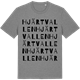Mid Heather Gray t-shirt med Hjärtvallen ordlek t-shirt