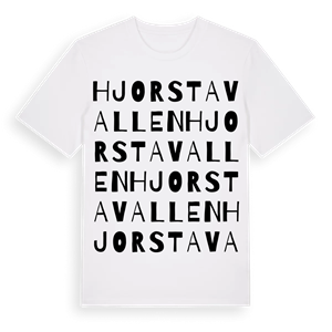 Hjorstavallen ordlek t-shirt – ekologisk bomull t-shirt från Pinshirt