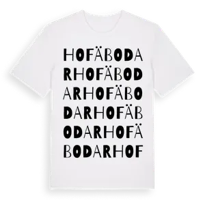 Ho Fäbodar ordlek t-shirt – ekologisk bomull t-shirt från Pinshirt