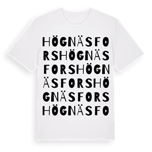 Högnäsfors ordlek t-shirt – ekologisk bomull t-shirt från Pinshirt