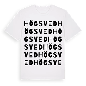 Högsved ordlek t-shirt – ekologisk bomull t-shirt från Pinshirt
