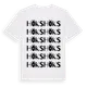 White t-shirt med Höks ordlek t-shirt