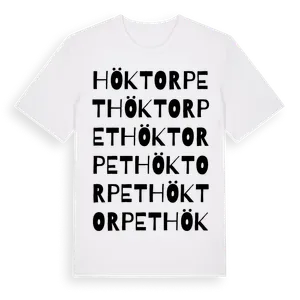 Höktorpet ordlek t-shirt – ekologisk bomull t-shirt från Pinshirt
