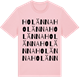 Pink Cotton t-shirt med Holänna ordlek t-shirt