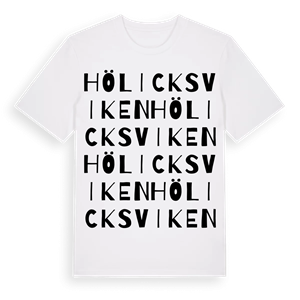 Hölicksviken ordlek t-shirt – ekologisk bomull t-shirt från Pinshirt