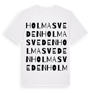 Holmasveden ordlek t-shirt – ekologisk bomull t-shirt från Pinshirt