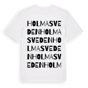 Holmasveden ordlek t-shirt – ekologisk bomull t-shirt från Pinshirt