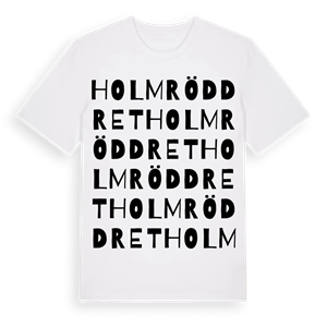 Holmröddret ordlek t-shirt – ekologisk bomull t-shirt från Pinshirt