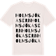 Vintage White t-shirt med Holmsjö kasern ordlek t-shirt
