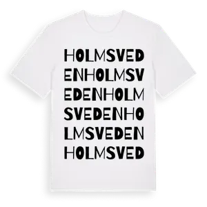Holmsveden ordlek t-shirt – ekologisk bomull t-shirt från Pinshirt