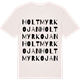 Vintage White t-shirt med Holtmyrkojan ordlek t-shirt