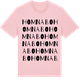 Pink Cotton t-shirt med Homnabo ordlek t-shirt