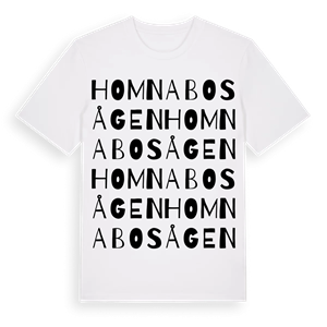 Homnabosågen ordlek t-shirt – ekologisk bomull t-shirt från Pinshirt