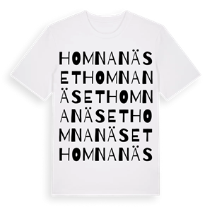Homnanäset ordlek t-shirt – ekologisk bomull t-shirt från Pinshirt