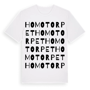 Homotorpet ordlek t-shirt – ekologisk bomull t-shirt från Pinshirt