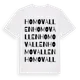 White t-shirt med Homovallen ordlek t-shirt