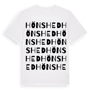 Hönshed ordlek t-shirt – ekologisk bomull t-shirt från Pinshirt