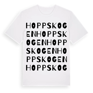 Hoppskogen ordlek t-shirt – ekologisk bomull t-shirt från Pinshirt