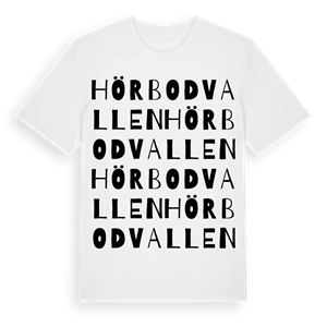 Hörbodvallen ordlek t-shirt – ekologisk bomull t-shirt från Pinshirt
