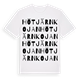 White t-shirt med Hötjärnkojan ordlek t-shirt