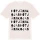 Vintage White t-shirt med Hötjärnkojan ordlek t-shirt