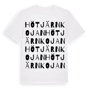 Hötjärnkojan ordlek t-shirt – ekologisk bomull t-shirt från Pinshirt