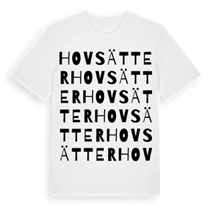 Hovsätter ordlek t-shirt – ekologisk bomull t-shirt från Pinshirt