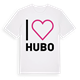 White t-shirt med Jag älskar Hubo t-shirt stort tryck