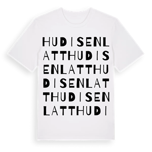 Hudisenlatt ordlek t-shirt – ekologisk bomull t-shirt från Pinshirt