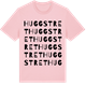 Pink Cotton t-shirt med Huggstret ordlek t-shirt