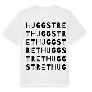 Huggstret ordlek t-shirt – ekologisk bomull t-shirt från Pinshirt