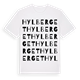 White t-shirt med Hylberget ordlek t-shirt