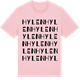 Pink Cotton t-shirt med Hylen ordlek t-shirt