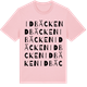 Pink Cotton t-shirt med Idbäcken ordlek t-shirt