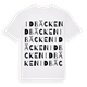 White t-shirt med Idbäcken ordlek t-shirt