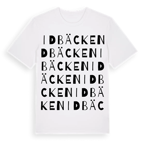 Idbäcken ordlek t-shirt – ekologisk bomull t-shirt från Pinshirt