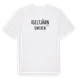 White t-shirt med Igeltjärn i Sverige t-shirt