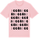 Pink Cotton t-shirt med Iggön ordlek t-shirt