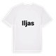 White t-shirt med Iljas fetstil t-shirt