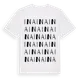 White t-shirt med Ina ordlek t-shirt