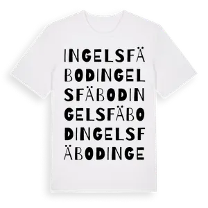 Ingels Fäbod ordlek t-shirt – ekologisk bomull t-shirt från Pinshirt