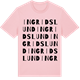 Pink Cotton t-shirt med Ingridslund ordlek t-shirt