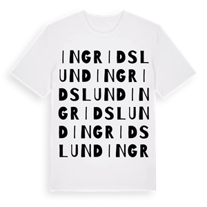 Ingridslund ordlek t-shirt – ekologisk bomull t-shirt från Pinshirt